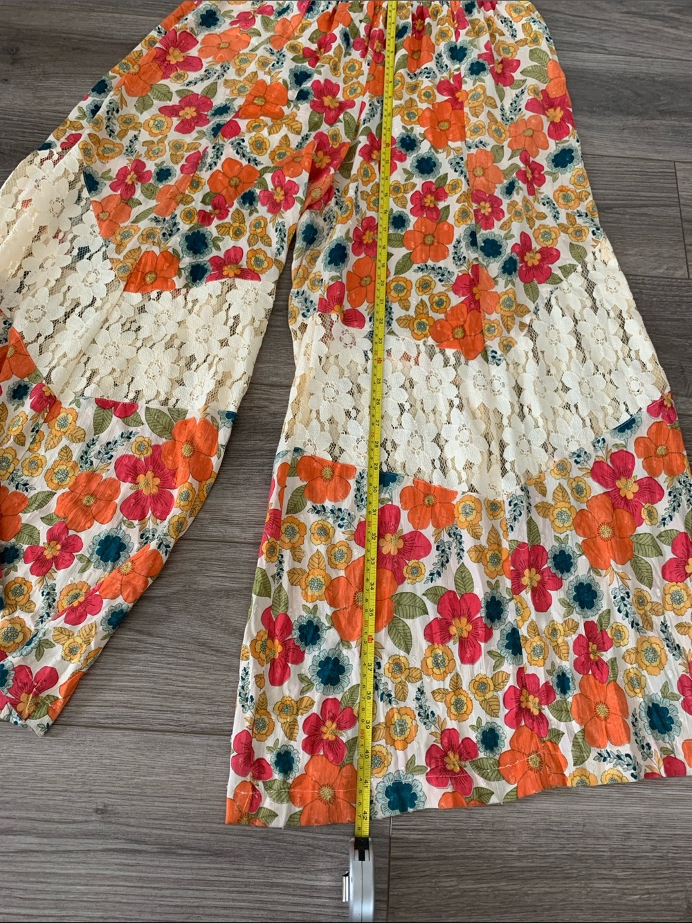 Angie Multicolor Floral Smocked Waist Skirt - Picture 4 of 5